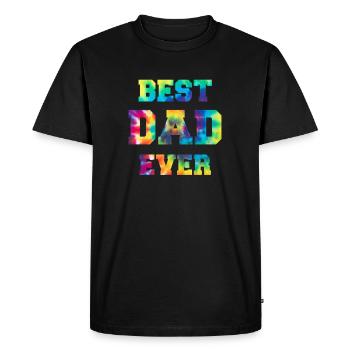 Vater Papa Bester Papa Meilleur papa de tous les temps Hippie - T-shirt Premium bio Homme - noir - Devant - Nico (187cm)