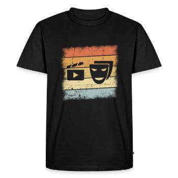 Actor Gift - Men's Premium Organic T-Shirt - black - Front - Nico (187cm)