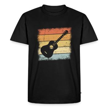 Guitares Retro Design - T-shirt Premium bio Homme - noir - Devant - Nico (187cm)