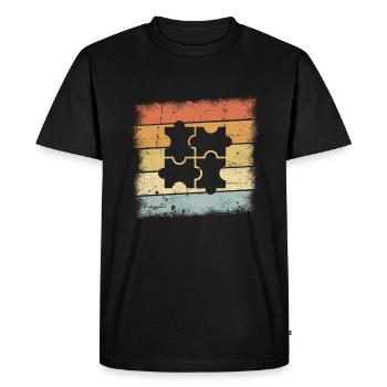 Puzzle - T-shirt Premium bio Homme - noir - Devant - Nico (187cm)