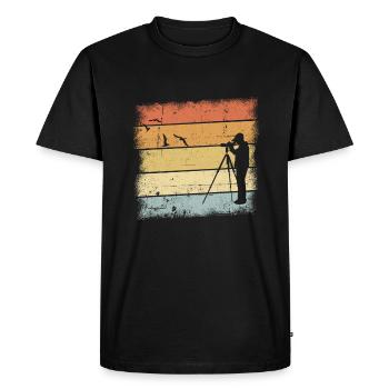 Ornithologist Gift - Men's Premium Organic T-Shirt - black - Front - Nico (187cm)