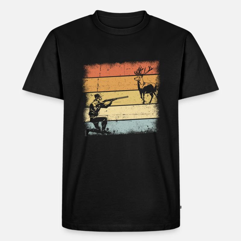 Jäger Geschenke - Männer Premium Bio T-Shirt - Schwarz
