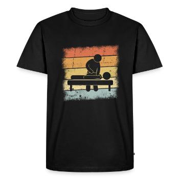 Cadeau Masseur - T-shirt Premium bio Homme - noir - Devant - Nico (187cm)
