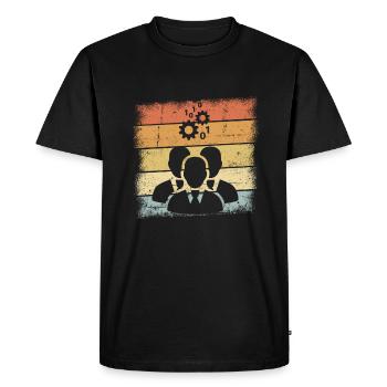 IT Manager - Men's Premium Organic T-Shirt - black - Front - Nico (187cm)
