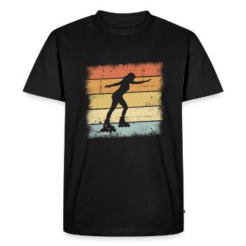 Roller derby - T-shirt Premium bio Homme - noir - Devant - Nico (187cm)