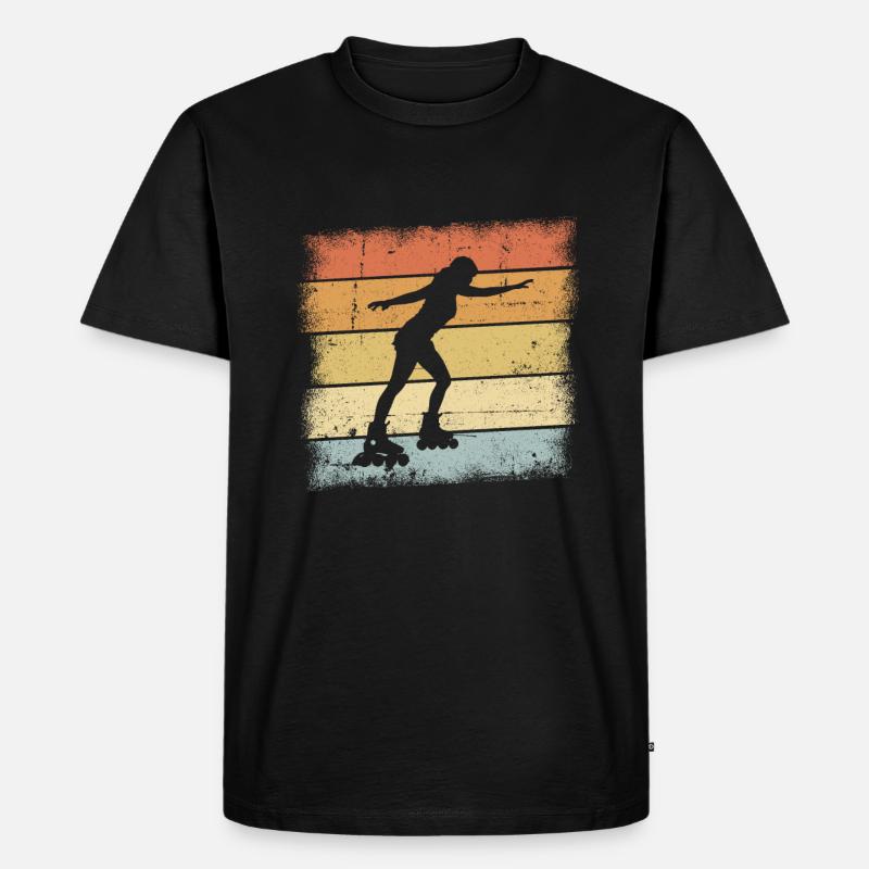 Roller Derby - Männer Premium Bio T-Shirt - Schwarz