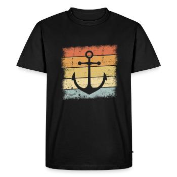 Anker Vintage - T-shirt Premium bio Homme - noir - Devant - Nico (187cm)