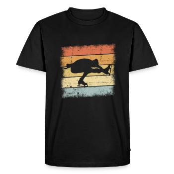 Patinage artistique rétro - T-shirt Premium bio Homme - noir - Devant - Nico (187cm)