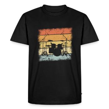 Drummer - Men's Premium Organic T-Shirt - black - Front - Nico (187cm)