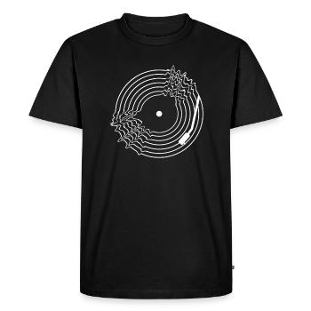 Vinyl Record Turntable Music Fan - T-shirt Premium bio Homme - noir - Devant - Nico (187cm)