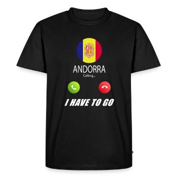 Andorra calls to Lusiger flags - Men's Premium Organic T-Shirt - black - Front - Nico (187cm)