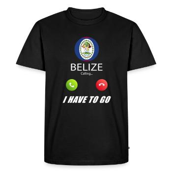 Belize calls lusiger flags saying - Men's Premium Organic T-Shirt - black - Front - Nico (187cm)