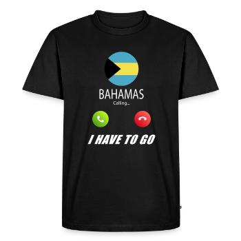 Les Bahamas appellent les drapeaux lusiger en disant - T-shirt Premium bio Homme - noir - Devant - Nico (187cm)