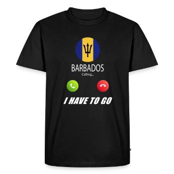 La Barbade appelle les drapeaux lusiger le sort - T-shirt Premium bio Homme - noir - Devant - Nico (187cm)