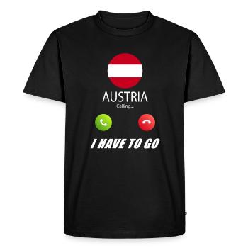 Austria calls to Lusiger flags slogan - Men's Premium Organic T-Shirt - black - Front - Nico (187cm)