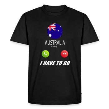 L’Australie appelle les drapeaux lusiger en disant - T-shirt Premium bio Homme - noir - Devant - Nico (187cm)
