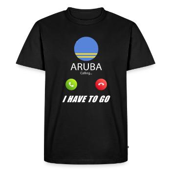 Aruba appelle aux drapeaux Lusiger en disant - T-shirt Premium bio Homme - noir - Devant - Nico (187cm)