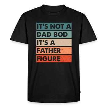 Papa Bod figure paternelle - T-shirt Premium bio Homme - noir - Devant - Nico (187cm)