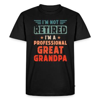 Grand-père Pension Disant - T-shirt Premium bio Homme - noir - Devant - Nico (187cm)