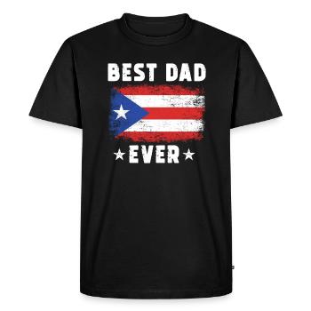 Père portoricain Meilleur père de tous les temps - T-shirt Premium bio Homme - noir - Devant - Nico (187cm)