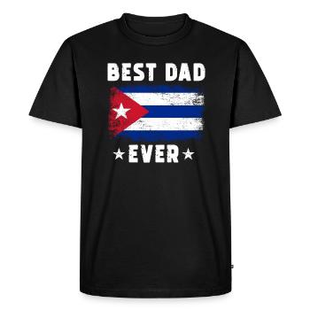 Père cubain Meilleur père de tous les temps - T-shirt Premium bio Homme - noir - Devant - Nico (187cm)