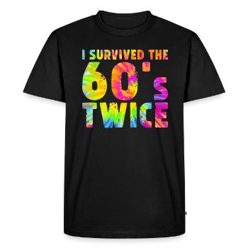 i survived the 60s twice - Men's Premium Organic T-Shirt - black - Front - Nico (187cm)