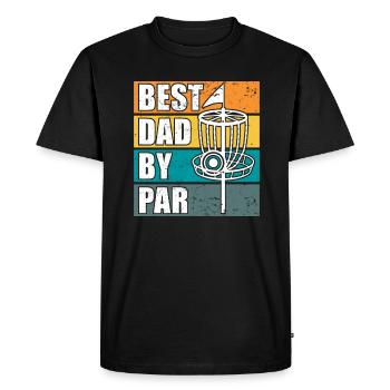 Disc Golf Dad by Par Disc Golfen Papa - T-shirt Premium bio Homme - noir - Devant - Nico (187cm)