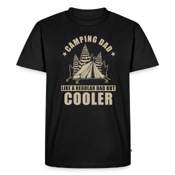 Camping Papa - Men's Premium Organic T-Shirt - black - Front - Nico (187cm)