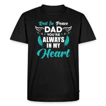 Mémoire du Père - T-shirt Premium bio Homme - noir - Devant - Nico (187cm)