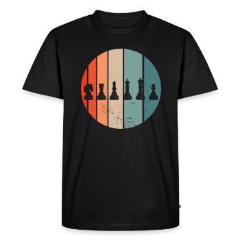 Pièces d’échecs Échecs Échecs - T-shirt Premium bio Homme - noir - Devant - Nico (187cm)