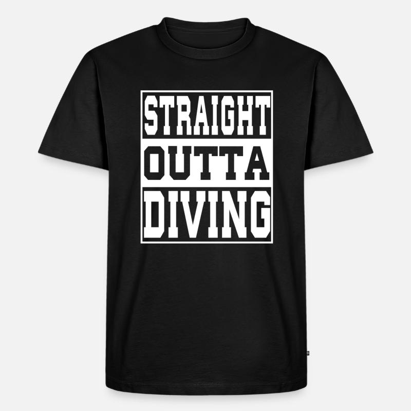 Tauchen Spruch lustig - Männer Premium Bio T-Shirt - Schwarz