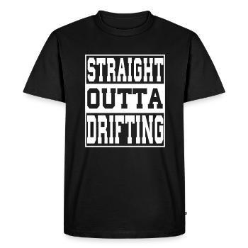 Dérive en disant drôle - T-shirt Premium bio Homme - noir - Devant - Nico (187cm)