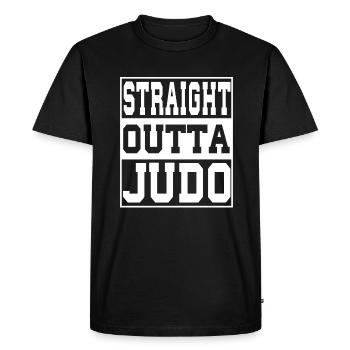 Judo disant drôle - T-shirt Premium bio Homme - noir - Devant - Nico (187cm)