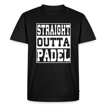 Padel Tennis Tennis Dicton Drôle - T-shirt Premium bio Homme - noir - Devant - Nico (187cm)