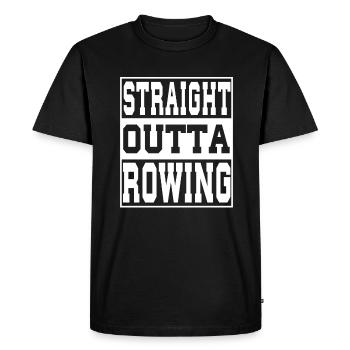 Rowing saying funny - Men's Premium Organic T-Shirt - black - Front - Nico (187cm)