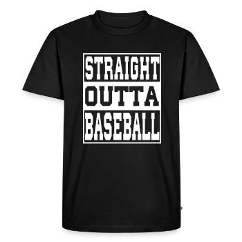 Baseball saying funny - Men's Premium Organic T-Shirt - black - Front - Nico (187cm)