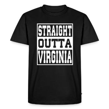 Virginia dit drôle Virginia Cadeau - T-shirt Premium bio Homme - noir - Devant - Nico (187cm)