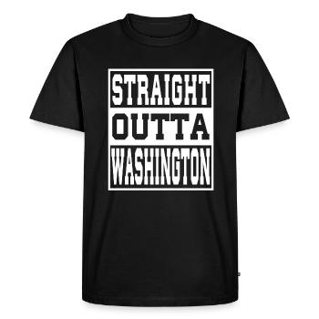 Washington dit drôle Cadeau de Washington - T-shirt Premium bio Homme - noir - Devant - Nico (187cm)