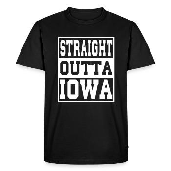 Iowa disant drôle Iowa Cadeau - T-shirt Premium bio Homme - noir - Devant - Nico (187cm)