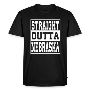 Nebraska Saying Funny Nebraska Gift - Men's Premium Organic T-Shirt - black - Front - Nico (187cm)
