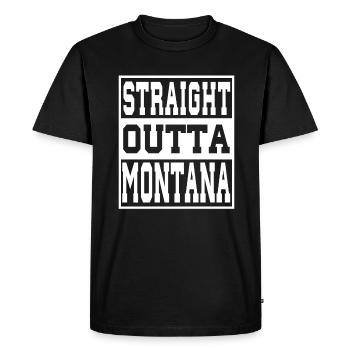 Montana Saying Funny Montana Gift - Men's Premium Organic T-Shirt - black - Front - Nico (187cm)