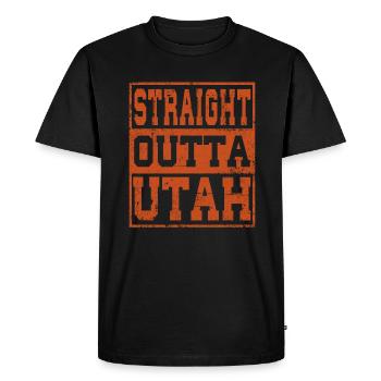 Utah disant drôle Utah Cadeau - T-shirt Premium bio Homme - noir - Devant - Nico (187cm)