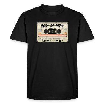Le meilleur de 1974 - T-shirt Premium bio Homme - noir - Devant - Nico (187cm)