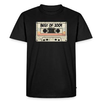 Best of 2009 Cassette Retro Tape - Men's Premium Organic T-Shirt - black - Front - Nico (187cm)