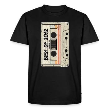 Best of 2012 Cassette Retro Tape - Men's Premium Organic T-Shirt - black - Front - Nico (187cm)