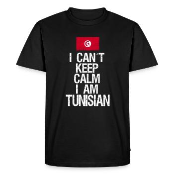 Je n’arrive pas à garder mon calme, je suis tunisien - T-shirt Premium bio Homme - noir - Devant - Nico (187cm)