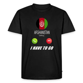 Afghanistan calls lusiger flags slogan - Men's Premium Organic T-Shirt - black - Front - Nico (187cm)