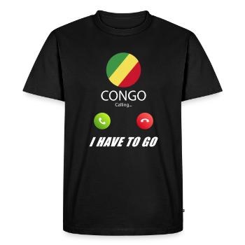 Le Congo qualifie de slogan les drapeaux lusiger - T-shirt Premium bio Homme - noir - Devant - Nico (187cm)