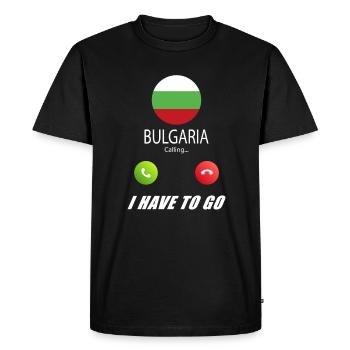 La Bulgarie appelle le drapeau Lusiger Slogan - T-shirt Premium bio Homme - noir - Devant - Nico (187cm)