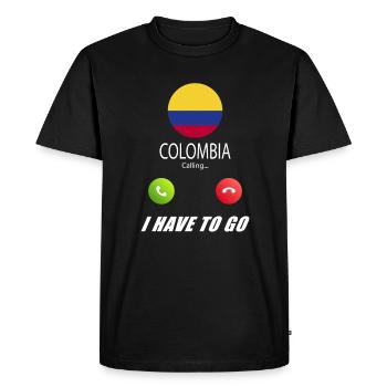 La Colombie appelle les drapeaux lusiger - T-shirt Premium bio Homme - noir - Devant - Nico (187cm)